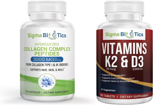 [BRSRAAAKAQMW2HL7] Collagen Complex & Chewable Vitamin D-3 with K-2 Supplement