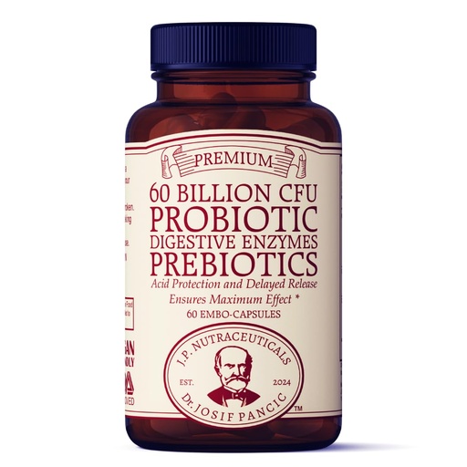 [BRSRAGAKCF7BM2DO] Probiotic and Prebiotic Supplement, 60 Billion CFU, Digestive Enzymes, Acid Protection, Delayed Release, 60 Capsules, 60 Day Supply