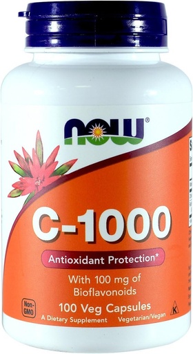 [BRSWIYYPOMNWY2AV] NOW C-1000, with 100 mg of Bioflavonoids, 100 Capsules (Pack of 2)
