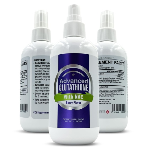 [BRSW2EDQBANGMCQ3] Liquid Liposomal Glutathione Spray - Maximum Absorption Glutathione Supplement with NAC, Ashwagandha, Glutamine, Ascorbic Acid - Sublingual Easy Use - Immune & Detox Support - 8oz