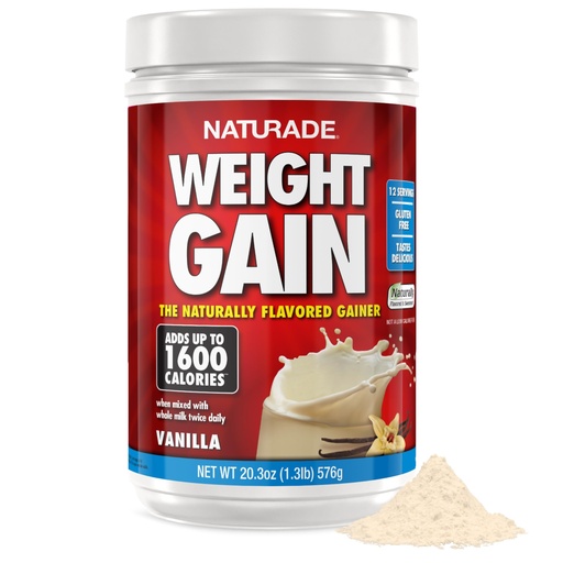 [BRSWIYT3O4FAK3QZ] Naturade Weight Gain Nutrition Drink Mix for Healthy Weight Support, Balanced Calories with Protein, Vitamins & Minerals, Vanilla - 20.3 oz