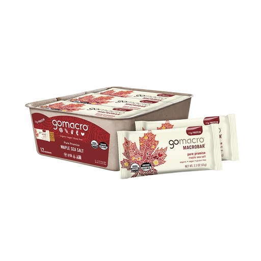 [BRSWGBQOCQNBUHL5] GoMacro MacroBar Organic Vegan Protein Bars - Maple Sea Salt (2.3 Ounce Bars, 12 Count)