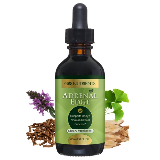 [BRSWIH32OABQ223O] Go Nutrients Adrenal Edge – Adrenal Support Supplement Drops for Cortisol Management & Stress Relief – Liquid Herbal Tincture for Women’s Health, Focus & Promotes Restful Sleep – 2 oz