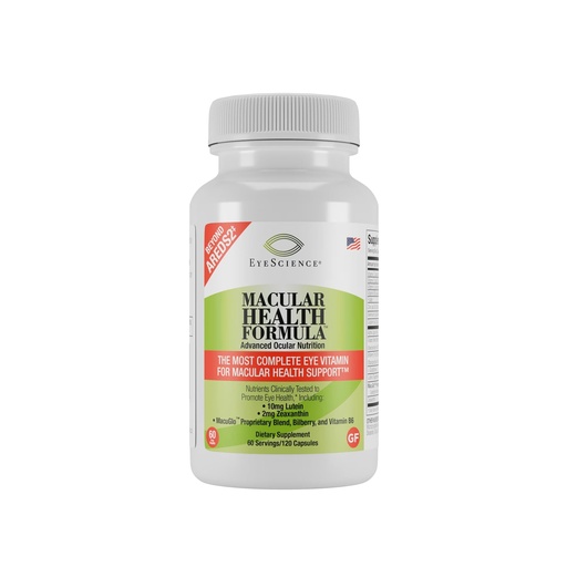 [BRSWGGAHBB5WC3TK] EyeScience – Macular Health Formula – Capsules – Complete Nutritional Supplement for Eye Health - Contains Lutein, Zeaxanthin, Vitamin C, D, E & B6 (120 Count)
