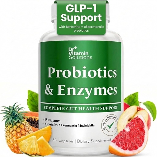 [BRSRAGAOOIBWCDQ6] GLP-1 Supplement for Weight Loss Women & Men, Akkermansia Probiotic & Berberine, Digestive Enzymes, Prebiotics | Gut Health, Bloating Relief, Non-GMO, Made in USA, 30 Day Supply