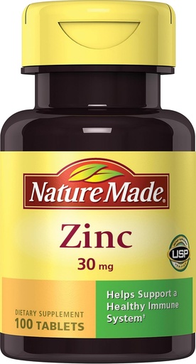 [BRSWIYYOOQMACEIV] Nature Made Zinc 30mg, 100 Tablets (Pack of 6)