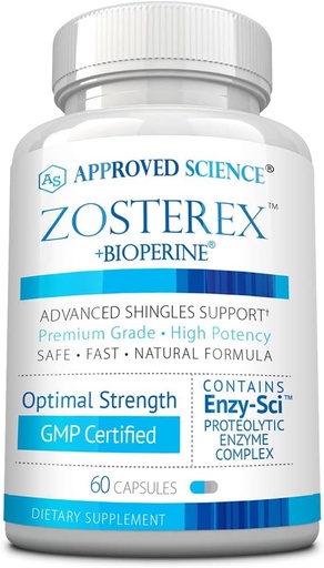 [BRSROCADBUCB6DTV] Ciencia aprobada Zosterex - Extra-Strength L-Lysine 1000mg, Complejo de Vitamina B, Zinc - Apoyo Inmunitario " Tratamiento de la Sora Fría - 60 cápsulas Vegan - 1 botella