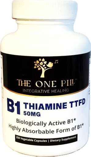 [BRSRAFL5DINBEHLK] Vitamine B1 Thiamine TTFD, Thiamine Tetrahydrofurfuryl Disulfide, 50mg-250Capsules,Vegan,Non GMO,No Artificial fillers or Stearate additives.