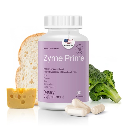 [BRSWIHIZOZ6R6EI5] Houston Enzymes - Zyme Prime - 90 Capsules - Digestive Enzymes Women & Men Enzyme, Digestion for Carb, Fat & Protein Breakdown, Helps Intolerances, Bloating & Gas, Digestive Health Supplement