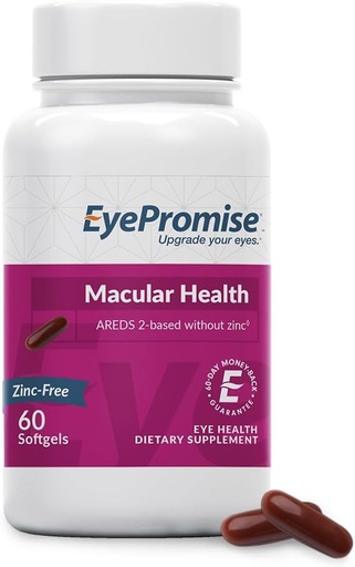 [BRSWIFIIO4CGAD3E] EyePromise Macular Health Eye Vitamin - 60 Softgels, 30-Day Supply - Zink-Free Eye Health Support med Zeaxanthin, Lutein, Vitamin C, D & E och Omega 3 Fish Oil