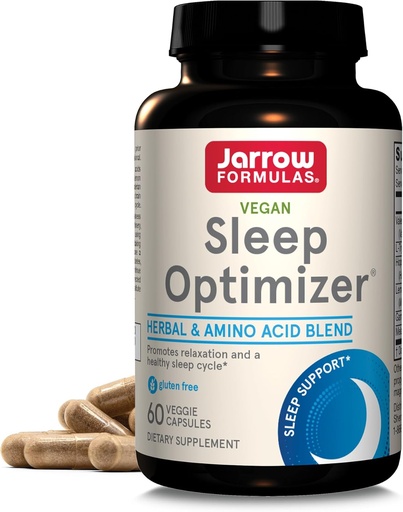 [BRSWIYYNCZYQEHT4] Jarrow Formulas® Sleep Optimizer, Herbal and Amino Acid Blend, 60 Count, Up to a 30 Day Supply