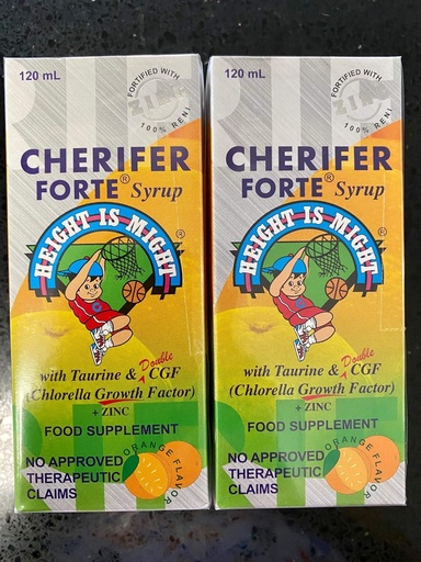 [BRSWICYTCYCR4DI7] CHERIFER Forte Syup w/Taine & Doble Factor de Creixement + Zinc 120mml (Pira de 2 ampels)