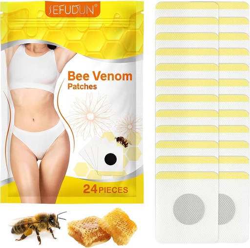 [BRSRAZINOANWKD3L] Bee Venom Patches,Bee Venom Lymphatic Drainage Patches,Bee Venom Lymphatic Drainage Patches for Women & Men 24pcs