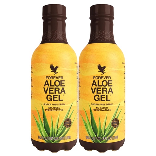 [BRSWGFT3B57WMAI6] Forever Living - Forever Aloe Vera Gel - 99,7% Tiszta belső levél Aloe Vera Juice - Preservative- Free - 33,8 fl oz (2-es csomag)