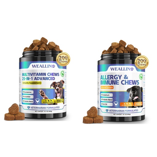 [BRSRAAY2AENRECDP] WEALLIN Dog Vitamins & Dog Allergy Relief Chews