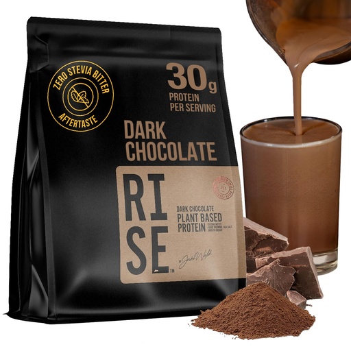 [BRSRAHQNCMMWM3DK] Plant-Based Protein Powder for Men and Women – 30g Complete Plant Protein and 3g Leucine, Zero Bloat, Gourmet Cocoa, Smooth Texture, Dark Chocolate, 15 Servings - Scoop Not Included