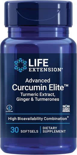 [BRSRAYYYAACGKYL5] Extension de vie Super Omega-3 Huile de poisson, Curcumin Elite Extrait de curcuma et Ginger Softgel Bundle - 240 + 30 Compte