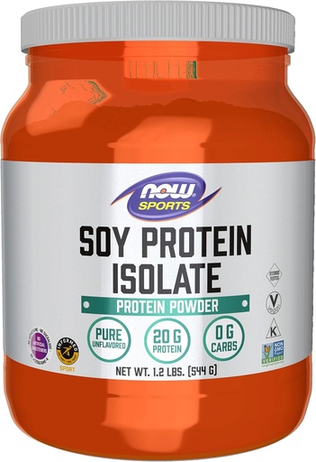 [BRSWIYTYC4NQA2DE] Nu Foods Sport Nutrition, Soy Protein Isolate 20 G, 0 Carbs, Unflavored Powder, 1.2-Pound