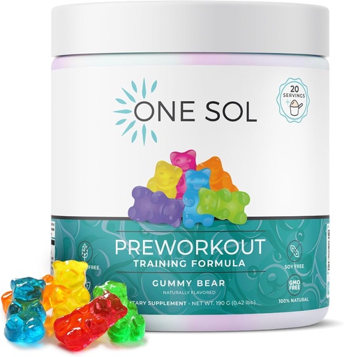 [BRSROADYCABBGELU] One Sol Pre-pril Award for Women, upd Pumped & Function, No Jitters หรือ crack, Internal Ingradients, 100 เวก้า, Gluten Free & Soy Free, (Gammy Bear)
