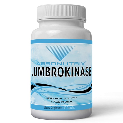 [BRSWKFAMDEMW2GY5] Lumbrokinase 40 mg 60 Vegetable Capsules Supports Healthy Heart All Natural Made in USA