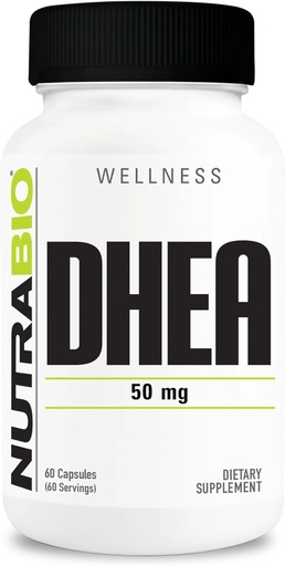 [BRSROFIRCEJQADQ6] NutraBio DHEA Supplement- for Men and Women- DHEA (50 mg) 60 Capsules