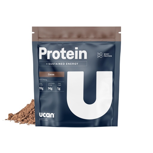 [BRSWYZYRCQCWCGY2] UCAN Energy + Whey Protein Powder - 19g Per Serving with Amino Acids EAAs & BCCAs - Keto Protein Powder - No Added Sugar, Gluten-Free - Cocoa - 12 Servings
