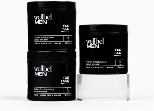 [BRSROEAFOIFGO2D6] WELLBEL Men Clean Supplement for Hair, Skin, and Nails, Vegan, Gluten Free and Non GMO 90 Count - 3 Pack
