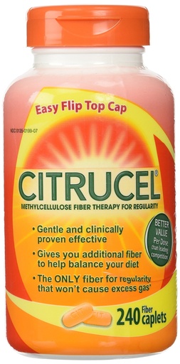 [BRSWIYLQBQJWCETI] Citrucel Fiber Therapy for Regularity 500 mg - 240 Caplets