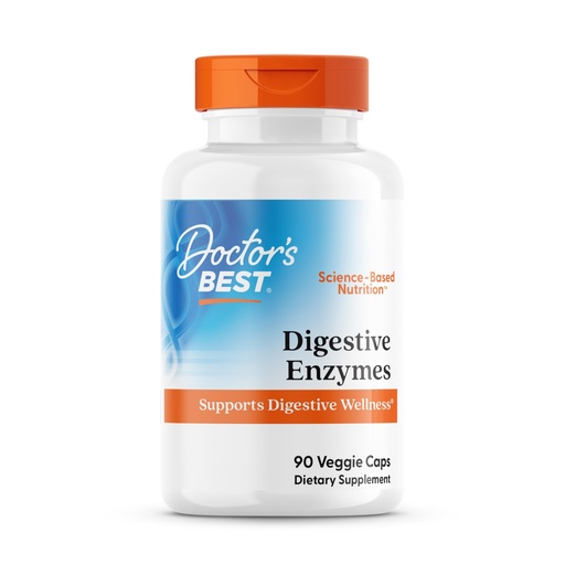 [BRSWIYQYO5YWGHLO] Doctor's Best Digestive Enzymes Supplement for Women & Men - Supports Gut Health, Digestion, & Overall Wellness, Formulated with Amylase, Super Enzyme Blend for Food Break Down, Non GMO - 90 Veg Caps