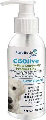 [BRSWGATYAV5ROYD7] Pura Bella Mascotas C60 Antioxidante para perros grandes raza 4oz