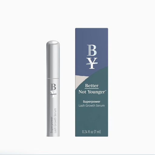 [BRSW2GTYCFYQMETX] Better Not Younger Superpower Lash Serum (7ml) Lash Conditioner with Peptides, Vitamins & Nutrients - Enhancing Serum for Thicker, Fuller and Longer Lashes - Cruelty-Free