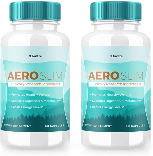 [BRSROBT6BZ5QEDTV] (2 Pack) AeroSlim Capsules - AeroSlim Dietary Supplement for Advanced Weight Health, Maximum Strength All-Natural Pills for Targeting Belly Fat, Weight Management Formula, Aero Slim (120 Capsules)
