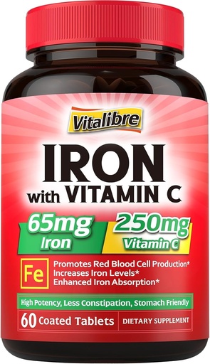 [BRSRAHAYBMARG2DV] Iron Supplement with Vitamins C for Iron Deficiency & Magnesium Complex 10 in 1 for Magnesium Deficiency