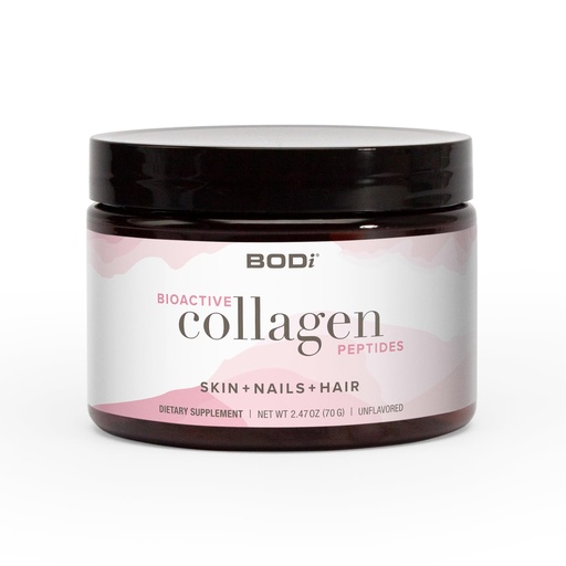 [BRSROEAYCMMGAAL2] BODi Bioactive Collagen Peptides Powder, Collagen Type I & III for Skin, Hair and Nail Health, Gluten-Free Supplement for Women - Hydrolyzed Collagen, Unflavored, 2.47 oz, 28 Servings