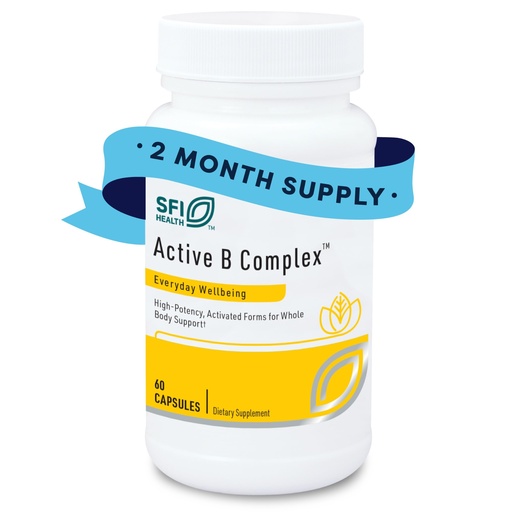 [BRSWIBQQCR6REAL6] Klaire Labs SFI Health Active B Complex - Methylated Vitamin B Complex with Methyl Folate, B12, B6 and More - Support Healthy Energy, Brain, Liver & Nerve Function (60 Capsules)