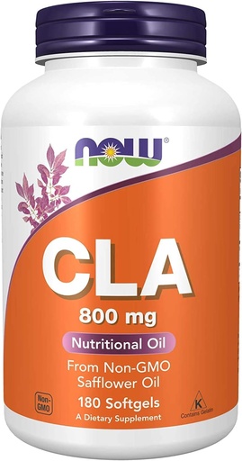 [BRSWIYQEDENQ42LK] NOW CLA (CONJUGATED LINOLEIC ACID) 800 MG - 180 SOFTGELS