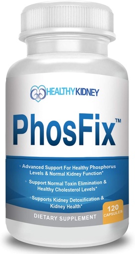 [BRSRMYYKDJ7AE3Y4] FosFix 120 Pil Phosphorus Binder dengan Chitosan untuk Pendukung Fosfor Normal Tingkat Kidney- D Tambahan Vitamin D Bundle