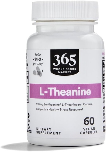 [BRSWGZQDOR6BYCYV] Whole Foods Market, L-Theanine 100 MCG 60 CT