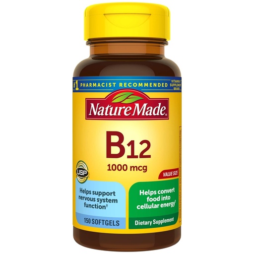 [BRSWKYQ3CAEBGEYZ] Vitamin B12 1000 mcg Softgels, 150 Count Value Size