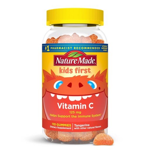 [BRSWKHD4AYOBY2IZ] Nature Made Kids First Vitamin C Gummies for Kids, Dietary Supplement for Immune Support, 110 Gummies, 110 Day Supply