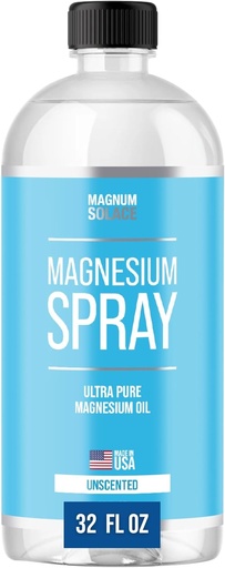 [BRSRAZT3AAHRYGT6] Magnesium Spray - Big 32 oz USP Grade Pure Magnesium Oil Spray - Made in USA Since 2008