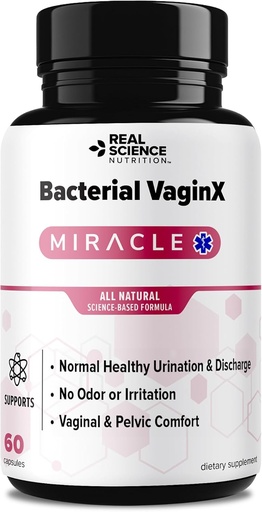 [BRSROHA2PMNQOFDZ] Offers Bacterial VaginX Miracle - Nitric Oxide Enhanced Formulated for Womens Vaginal Health & pH Balance Complex, Natural BV Treatment & Yeast Infection, 60 Capsules