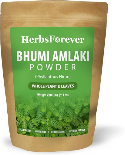 [BRSWGZT5OEMBGDIU] Herbs forever Bhumimalaki Powder 230 g Phyllanthus Niruri, No-GO, PlantBased for Live Health i Efecte Natural Detox