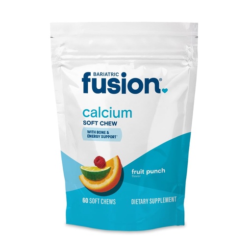 [BRSWGZI5BMMRSHQ3] Bariatric Fusion Bariatric Calcium Supplement Chews | Calcium Citrate with Vitamin D3 Bariatric Vitamin | Sugar Free Chewable |500mg | Fruit Punch | 60 Count