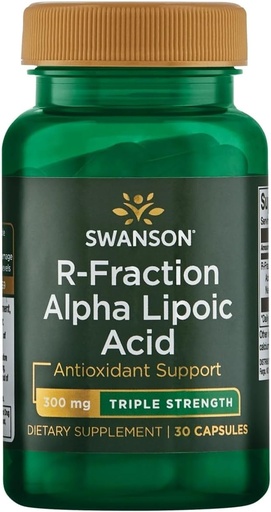 [BRSWIY3RCEJREDQ7] Swanson Triple Strength R-Fraction Alpha Lipoic Acid - Promotes Healthy blood Pressure " Delivers Essential Nutrients - (30 Capsules, 300mg each)