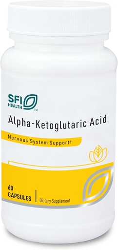 [BRSWIYY7BZ6BO2Q3] Klaire Labs SFI Health Alpha-Kétoglutaric Acid - Soutien énergétique et métabolique - 300mg AKG dans les capsules hypoallergéniques, végétariennes, laitières et sans gluten (60 capsules)