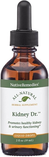 [BRSWIYQ5BYOW2HY3] Native Remedies Kidney Dr. - All Natural Herbal Supplement for Kidney and Urinary System Health - 59 mL