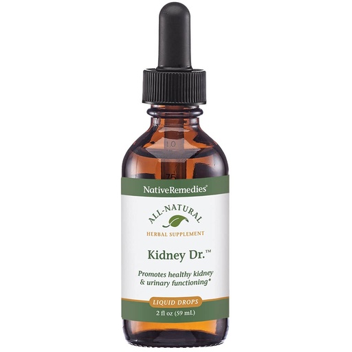 [BRSWIYQ5BYOW2HY3] Native Remedies Kidney Dr. - All Natural Herbal Supplement for Kidney and Urinary System Health - 59 mL