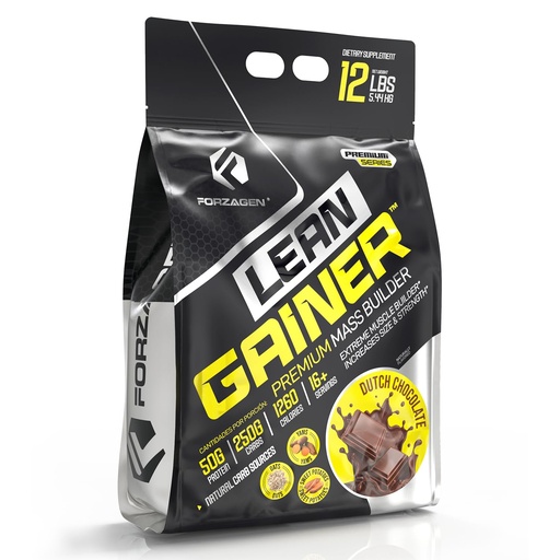 [BRSWGCT4DIIRUFI2] Forzagen Lean Gainer Premium Mass Builder | Mass Gainer Protein Powder for Men & Women | High Calorie Protein, Weight Gain, Bulk, Muscle Building Supplement | Dutch Chocolate, 12 lbs. (16+ Servings)