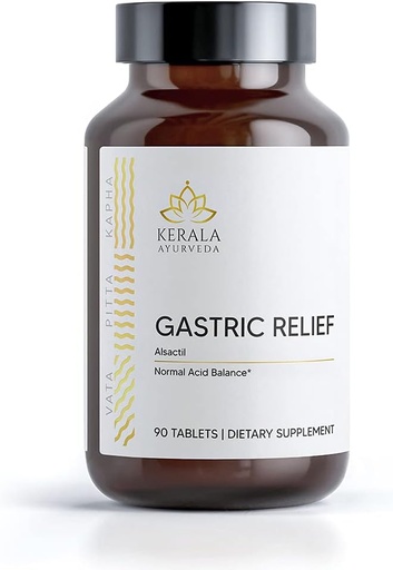 [BRSWYCQLAEPA2CD7] Kerala Ayurveda Gastric Relief Herbal Tablets | Natural Prebiotic for Healthy Stomach Acid Balance | Relieves from Stomach Discomfort and Gas | Aids Normal Digestion - 90 Count